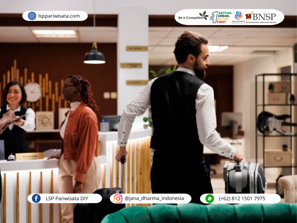 Dalam industri perhotelan, seorang Bellboy memiliki peran yang sangat penting dalam memberikan pelayanan terbaik kepada tamu. Tidak hanya bertanggung jawab atas membantu tamu dengan barang bawaan, tetapi mereka juga harus memastikan keamanan dan keselamatan tetap terjaga.