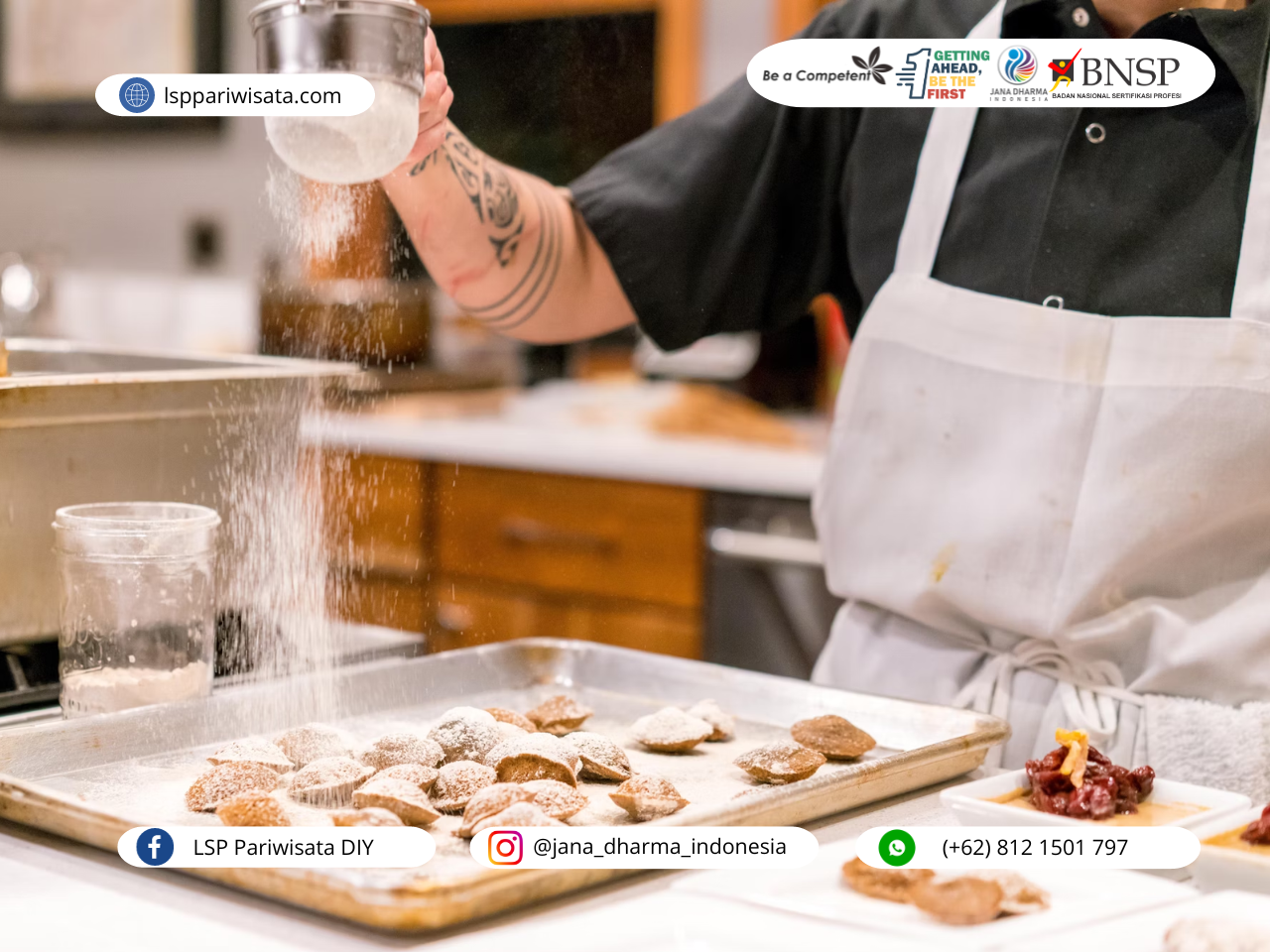 aspek-aspek spesifik yang dicakup dalam sertifikasi Commis Pastry
